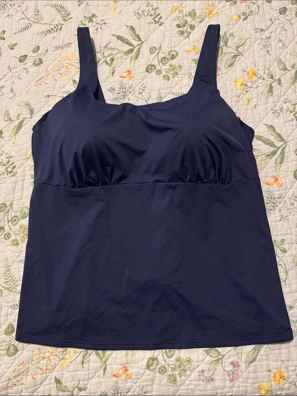 Lands' End Women's Blue 20W Tankini Swim Top